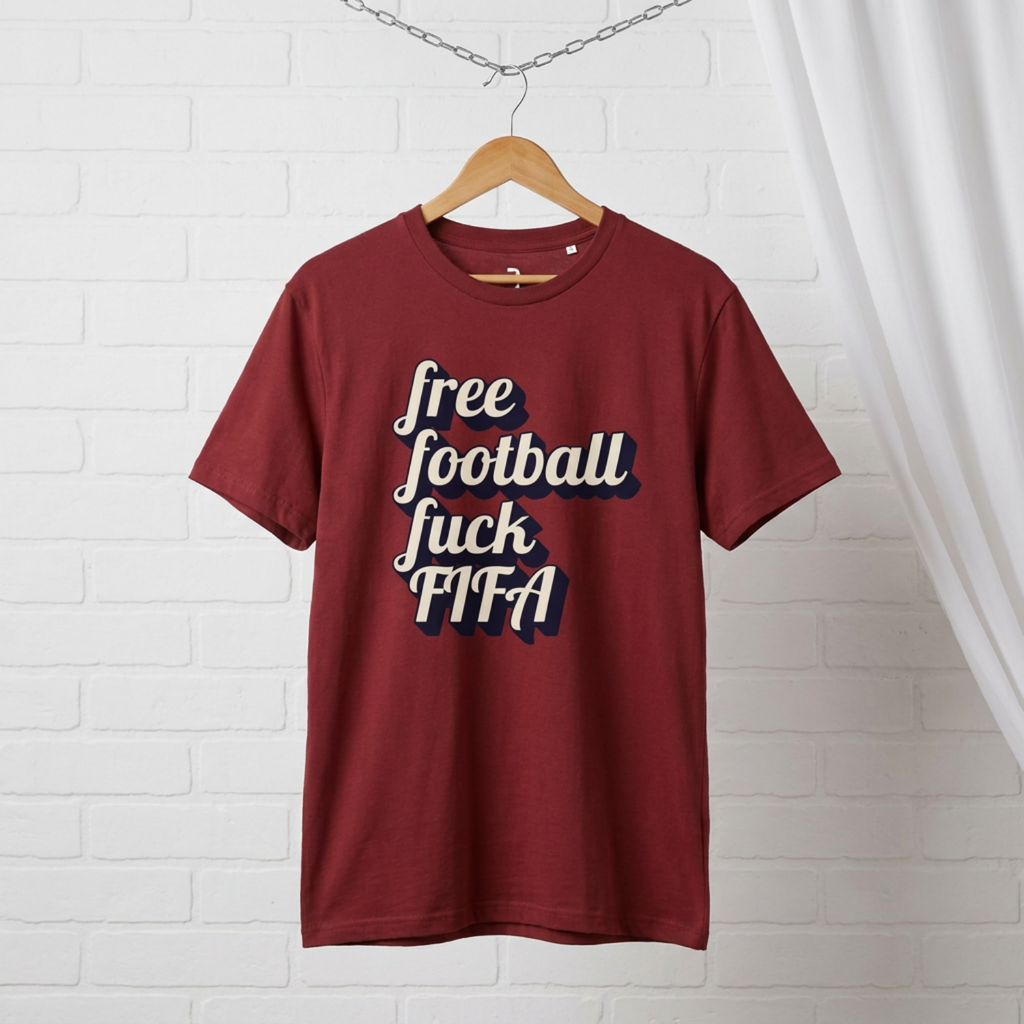 "free football, fuck FIFA" // unisex message T-Shirt // 100% Bio-Baumwolle