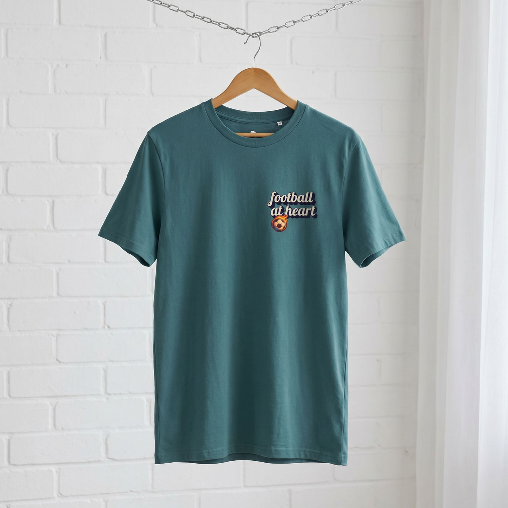 "football at heart" // unisex message T-Shirt // 100% Bio-Baumwolle