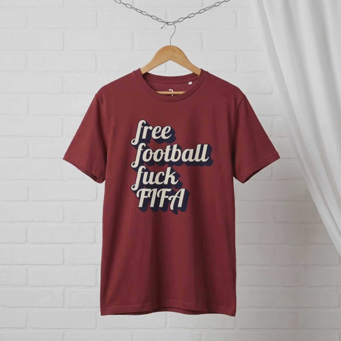 "free football, fuck FIFA" // unisex message T-Shirt // 100% Bio-Baumwolle