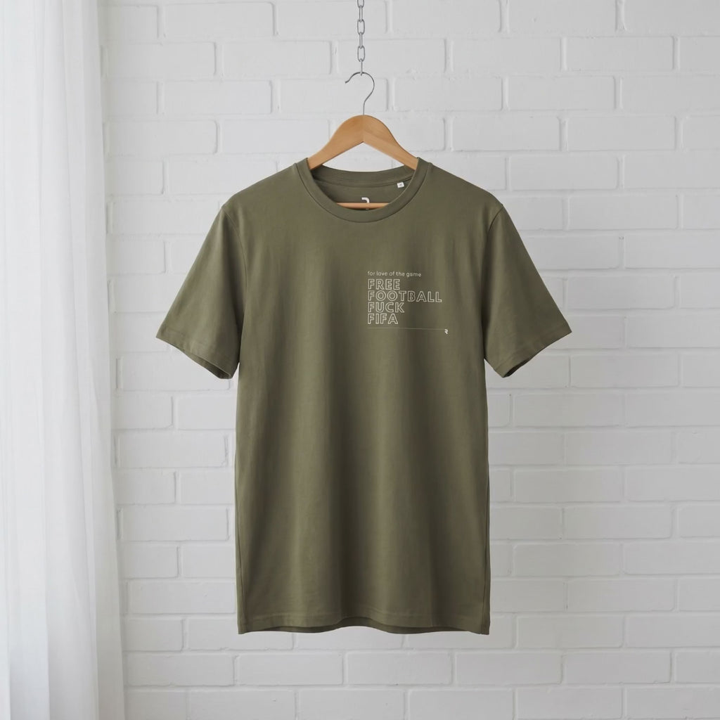 "Free Football, fuck FIFA" // unisex message T-Shirt // 100% Bio-Baumwolle